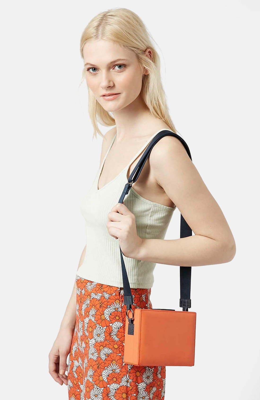 Small Suitcase Bag, Alternate, color, ORANGE