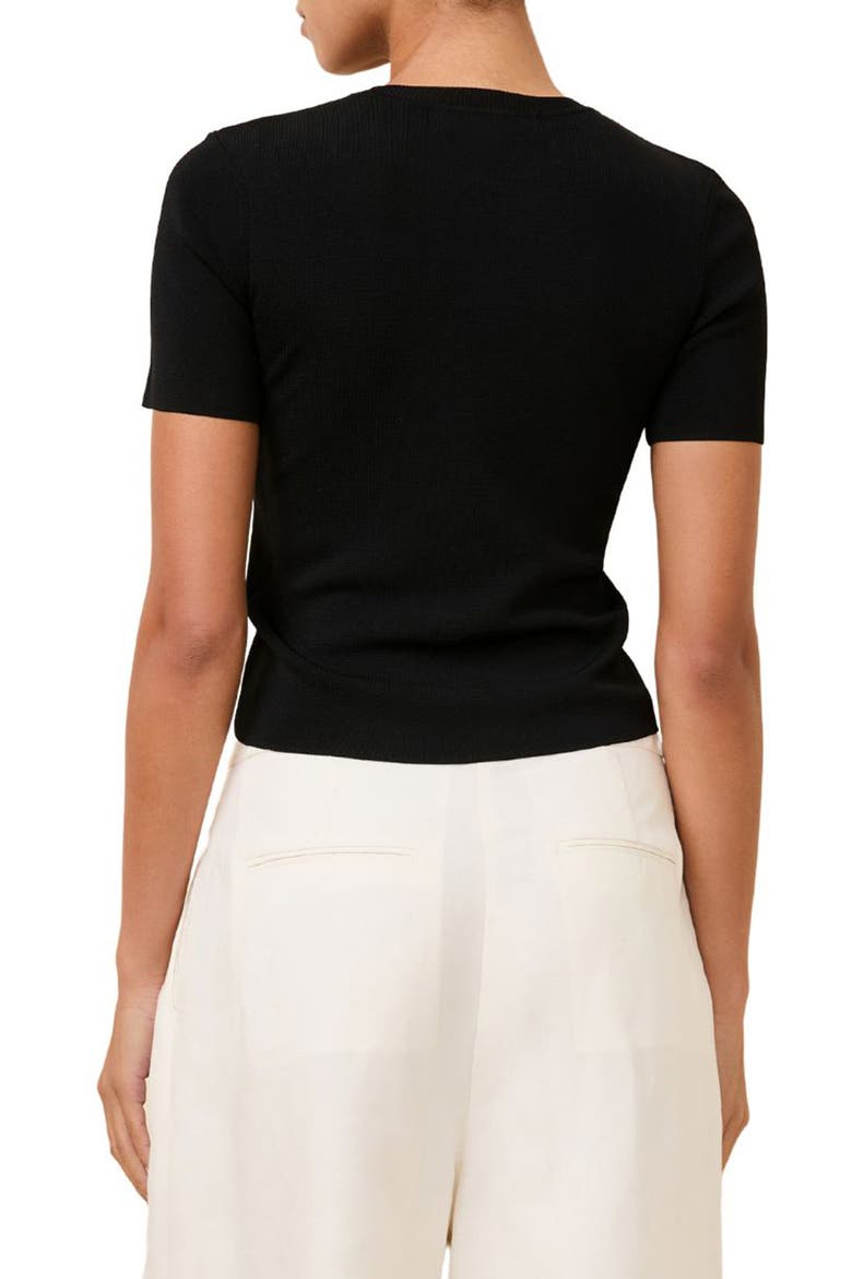 The Riada Crewneck Crop Knit Top, Alternate, color, NOIR