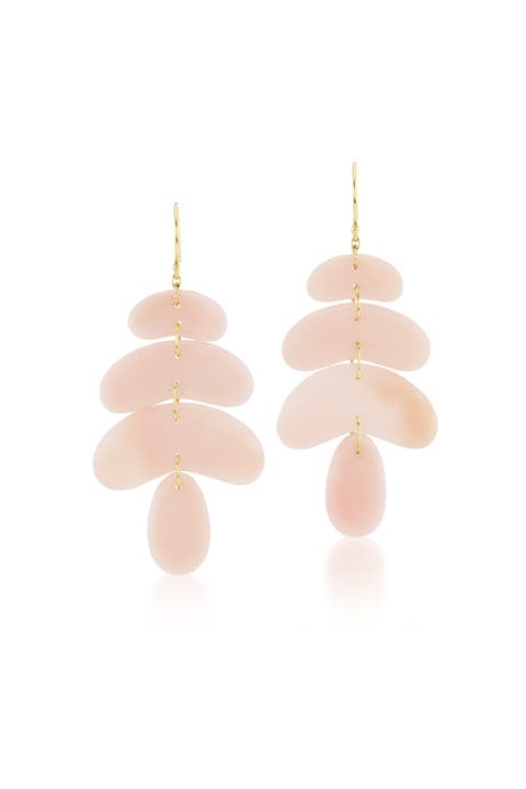 Small Pink Opal Earrings