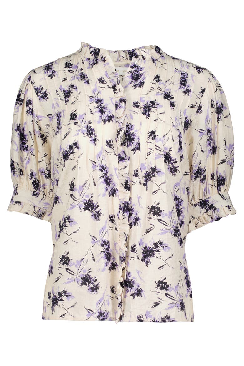 Nadira Blouse, Alternate, color, Iris Print