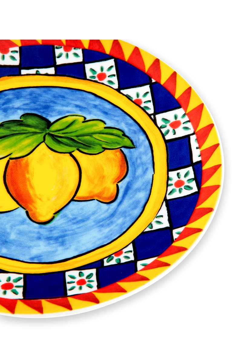 Dolce&Gabbana Carretto Lemon Set of 2 Dessert Plates, Alternate, color, Yellow