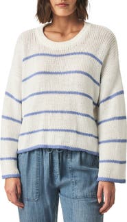 Splendid Maris Stripe Boxy Cotton Blend Sweater