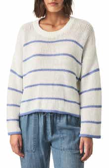 Splendid Maris Stripe Boxy Cotton Blend Sweater