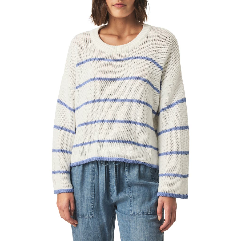 Shop Splendid Maris Stripe Boxy Cotton Blend Sweater
