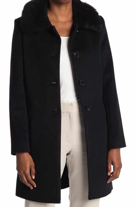 Sofia Cashmere Toscana Genuine Shearling Club Collar Jacket