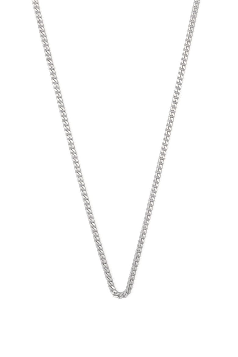 Perrie Slim Chain Necklace, Alternate, color, WARM SILVER