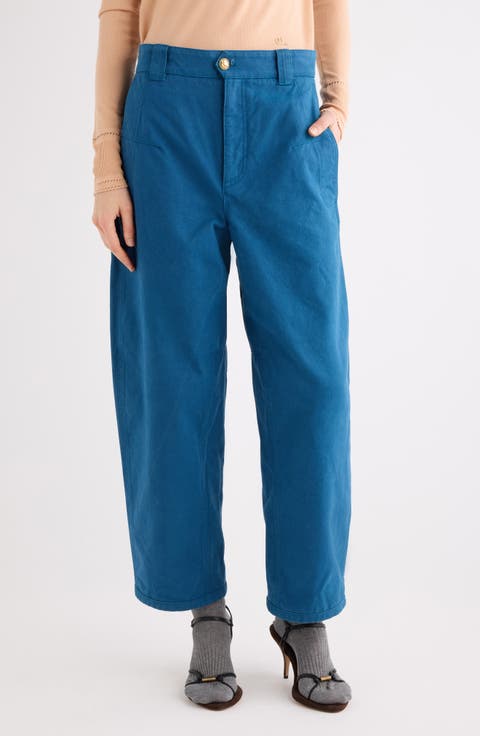 Oragnic Cotton Canvas Crop Pants