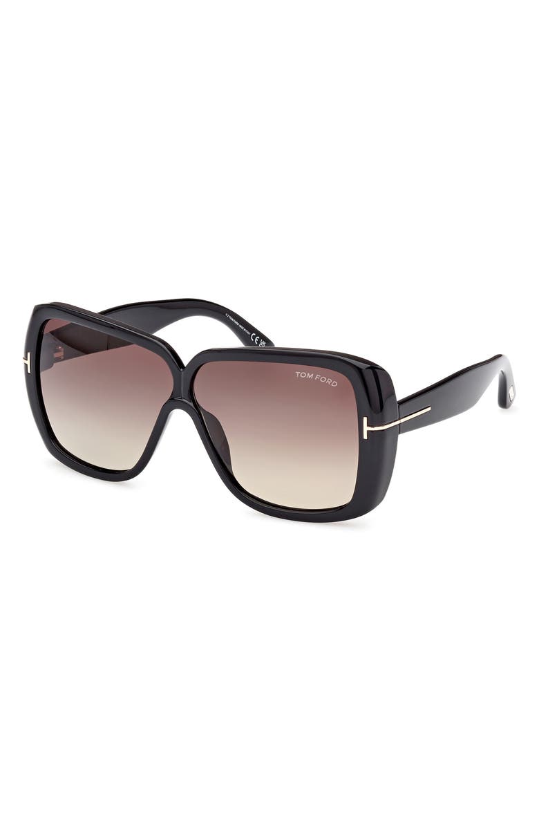 TOM FORD 61mm Gradient Butterfly Sunglasses, Alternate, color, 