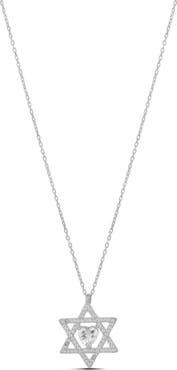 SHYMI Star of David Heart Cubic Zirconia Pendant Necklace