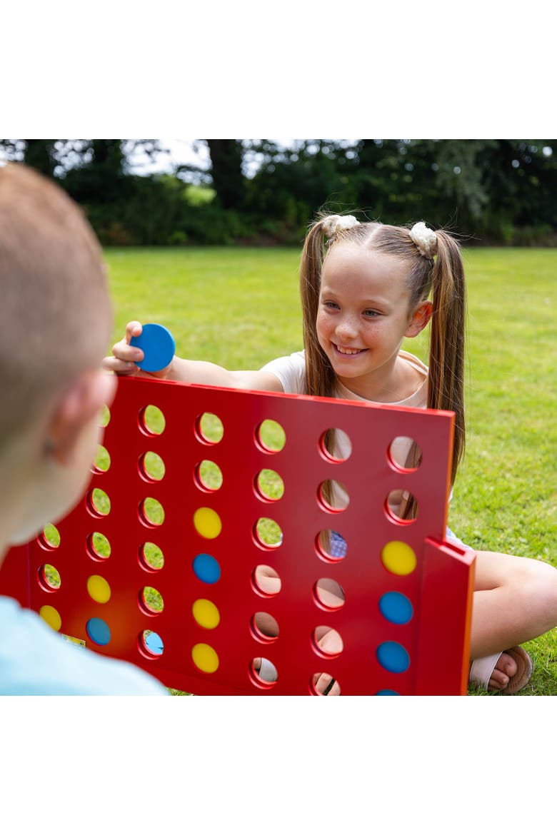 Giant 4 In A Row Wood Game, Alternate, color, Multicolored