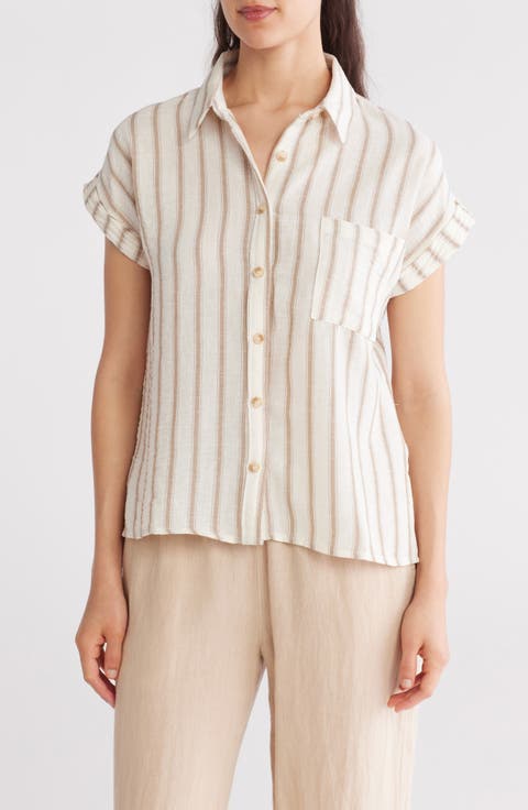 Stripe Button-Up Shirt