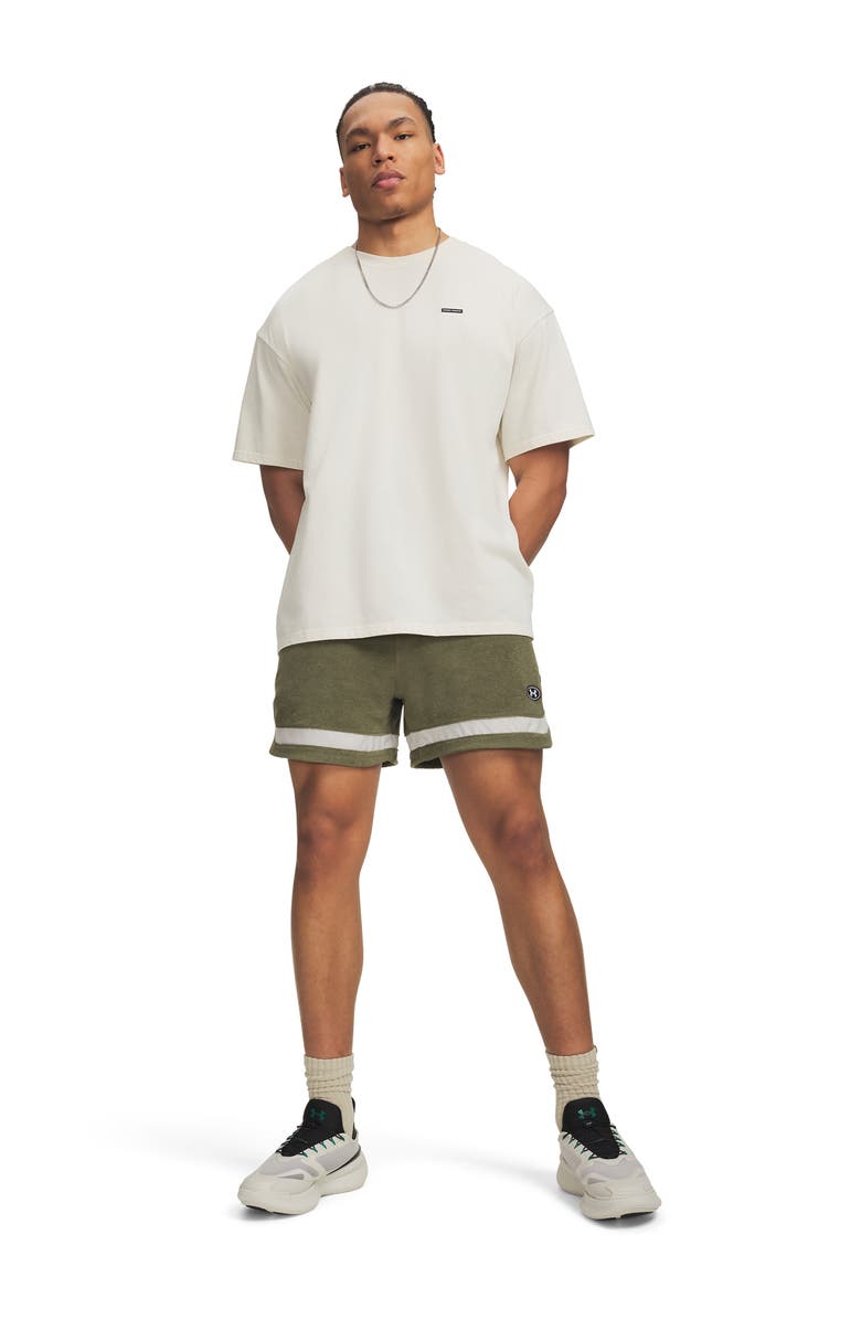 Under Armour Icon Terry Cloth Shorts, Alternate, color, Marine Od Green