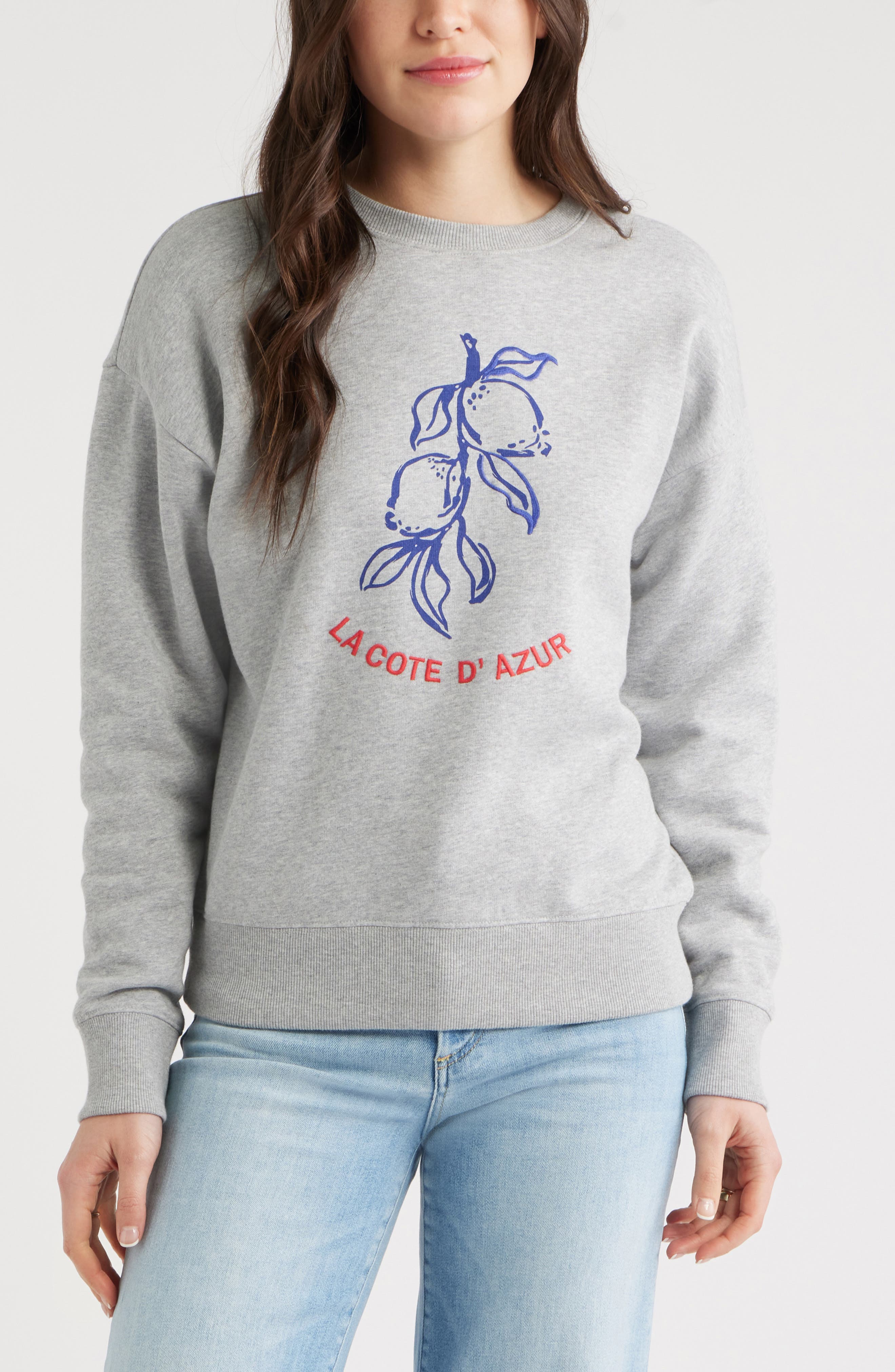 selected GREY HEATHER LEMON GRAPHIC