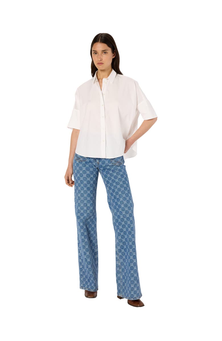 GERARD DAREL Nara Oversized Short Sleeve Shirt, Alternate, color, White