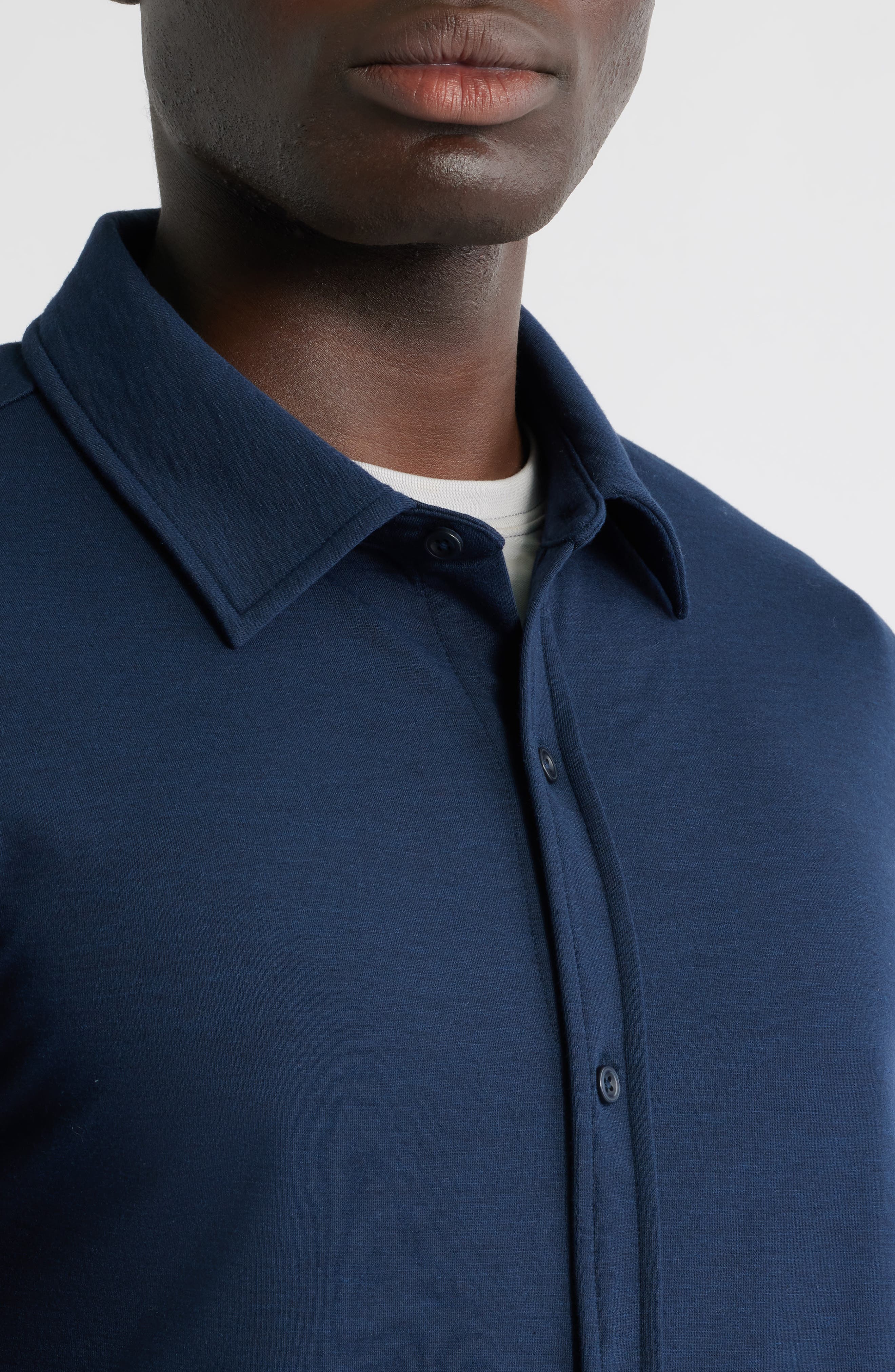 Knit Button-Up Shirt - image 2