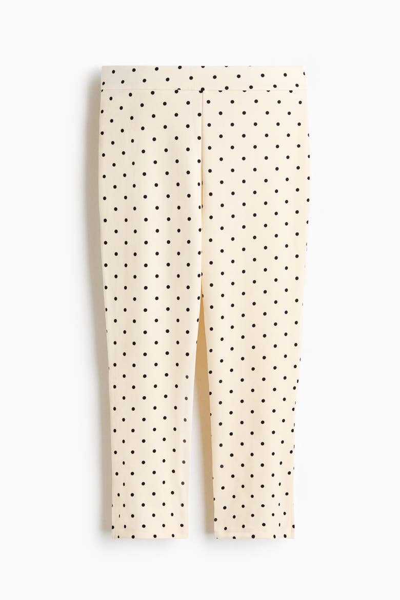 Printed Capri Pants, Alternate, color, Cream/polka dot