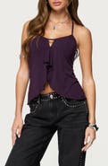 EDIKTED Lorenna Split Front Halter Top