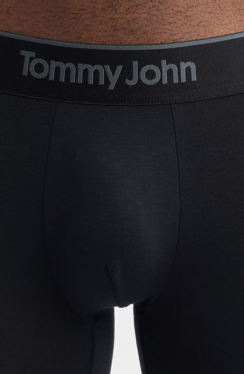 Tommy John 3-pack Second Skin 6-inch Stretch Modal Boxer Briefs In Black