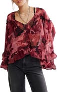 Free People Day Dreaming Ruffle Trim Top