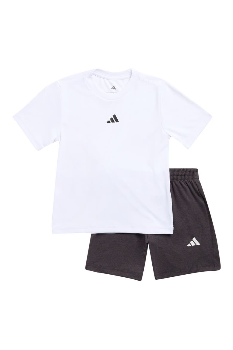 Kids' Performance Graphic T-Shirt & Shorts Set, Main, color, WHITE