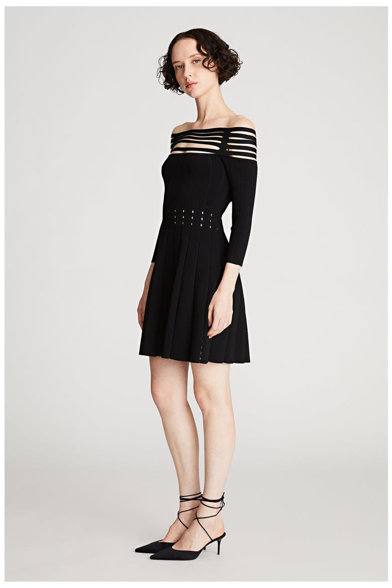 Heather Dress In Matte Viscose, Alternate, color, Black