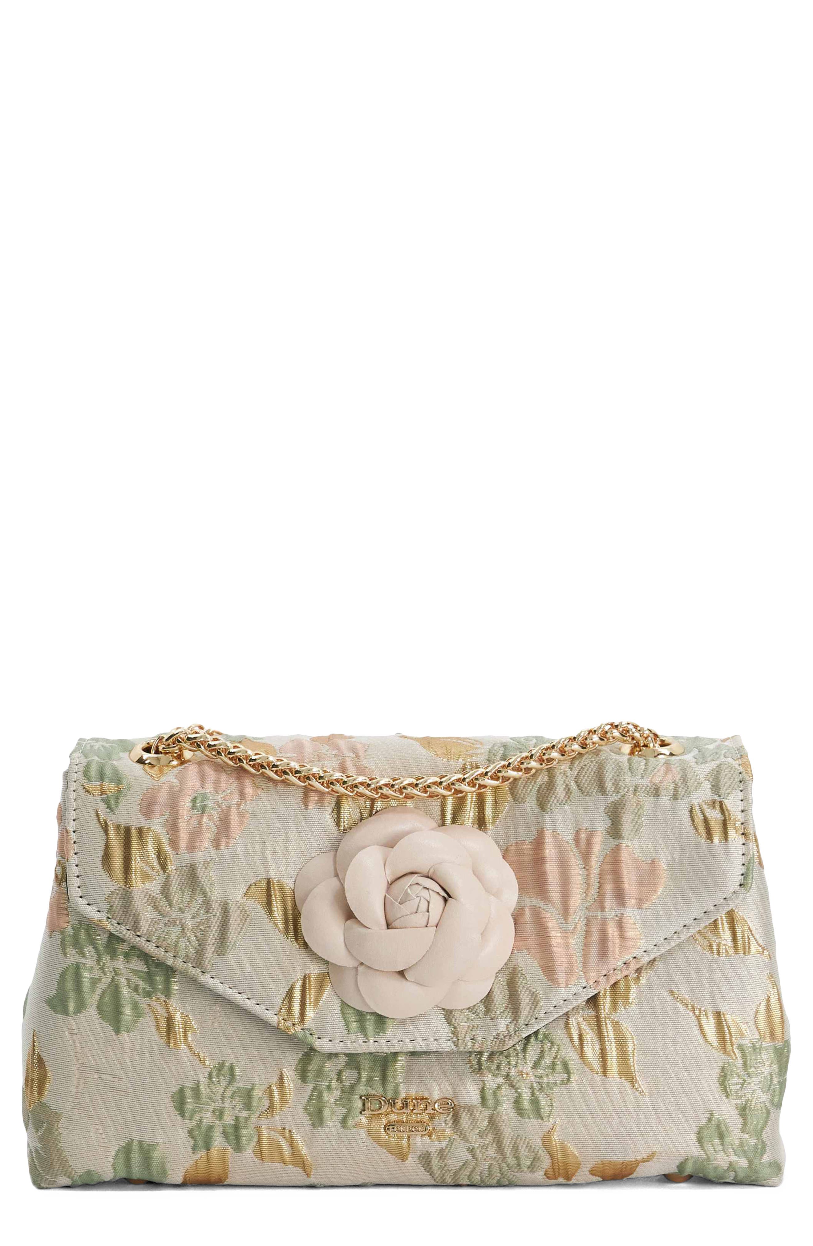 Erose Jacquard Flap Shoulder Bag