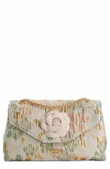 Erose Jacquard Flap Shoulder Bag