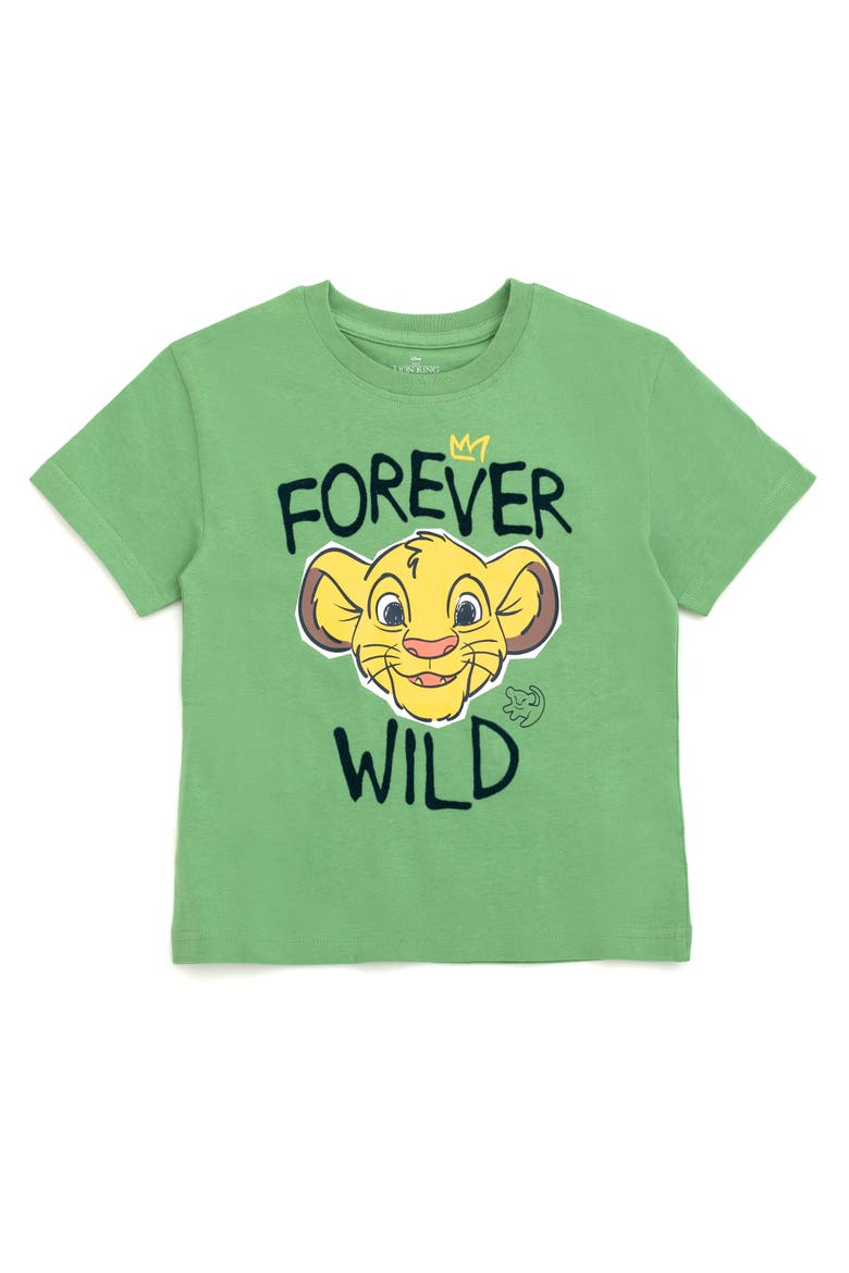 Lion King Simba 2-Piece Short Sleeve T-Shirt Set, Alternate, color, Simba Green Oatmeal