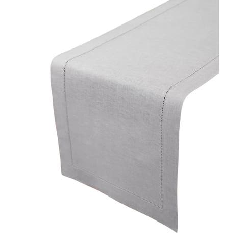 Linen Table Runner - Classic Hemstitch