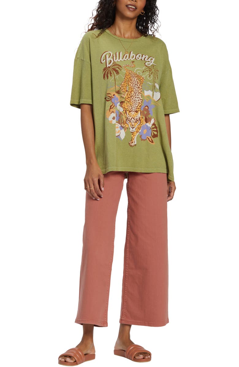 Billabong Cheetah Paradise Oversize Graphic T-Shirt, Alternate, color,