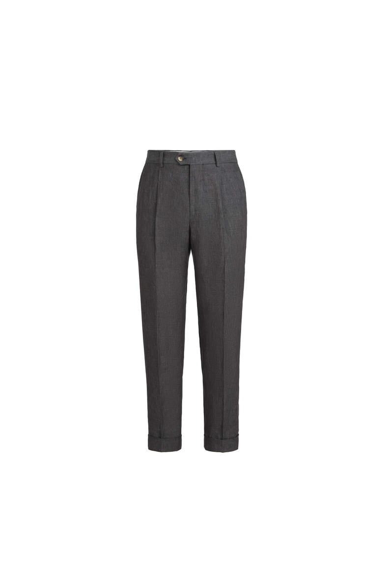 Brunello Cucinelli Délavé linen trousers, Main, color, Anthracite