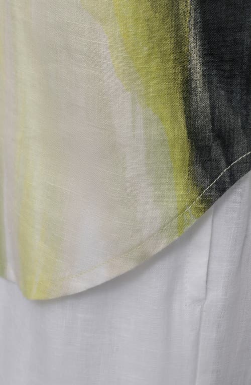 DKNY DKNY V-NECK LINEN TOP