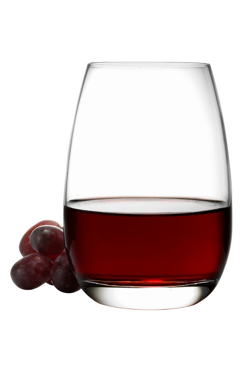 Luigi Bormioli Michelangelo Set of 4 Stemless Wine Glasses, Main, color,