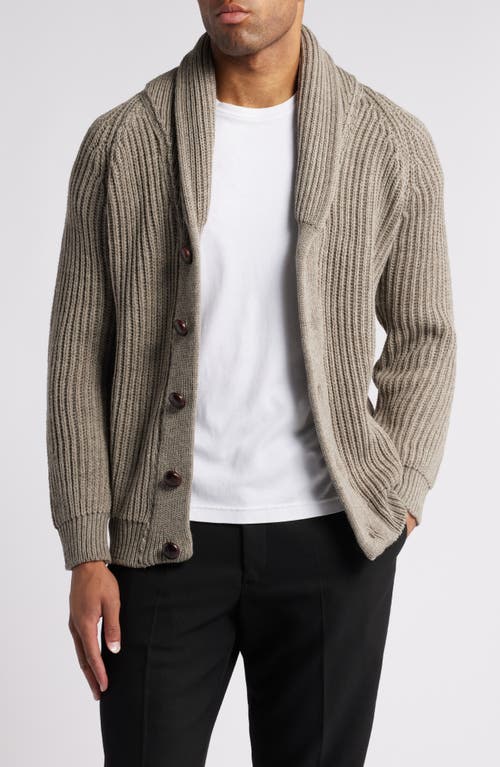 PEREGRINE Wilkinson Wool Cardigan in Oak 