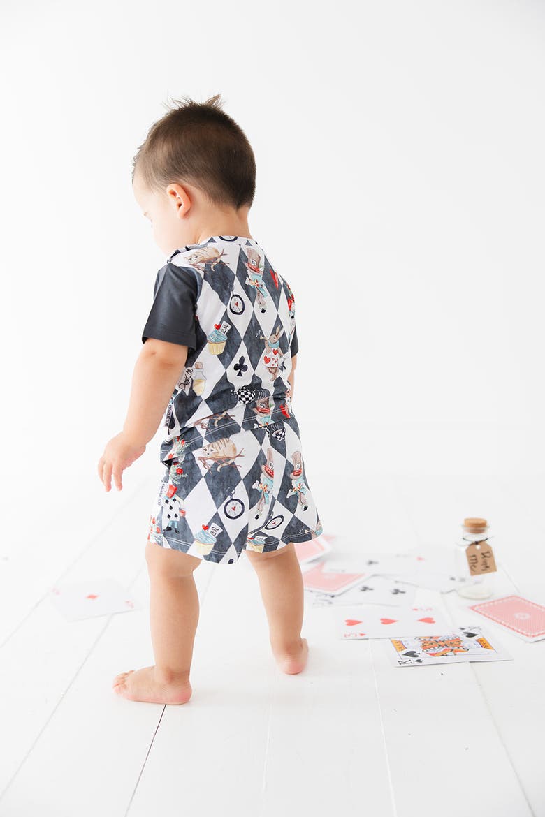 Baby's Alice in Wonderland Shorts and Shirt Set, Alternate, color, Grey