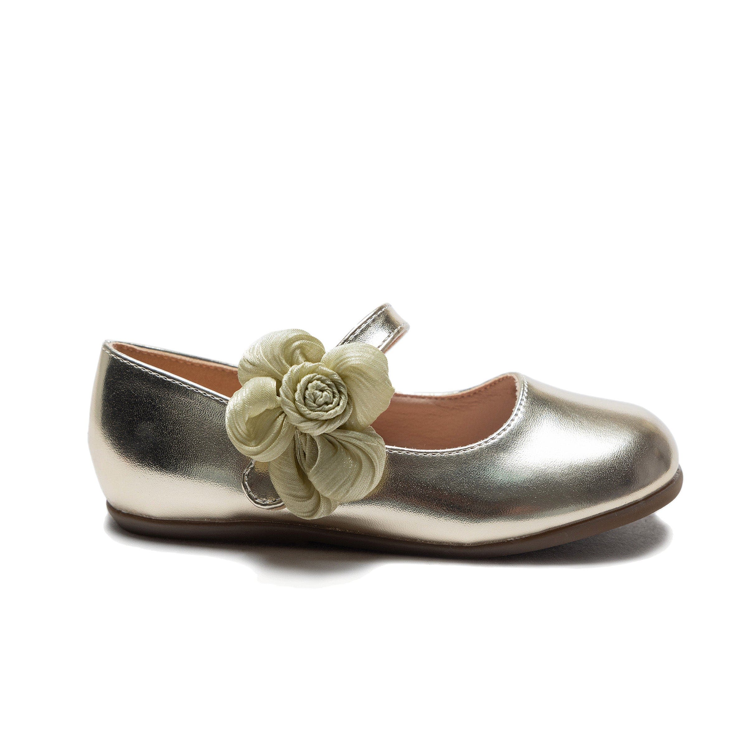 Tulleen Yasmine Blooming Flats, Alternate, color, Gold