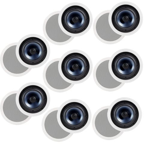 RC80I 2 Way In Ceiling Speakers - 8 Pack (White)
