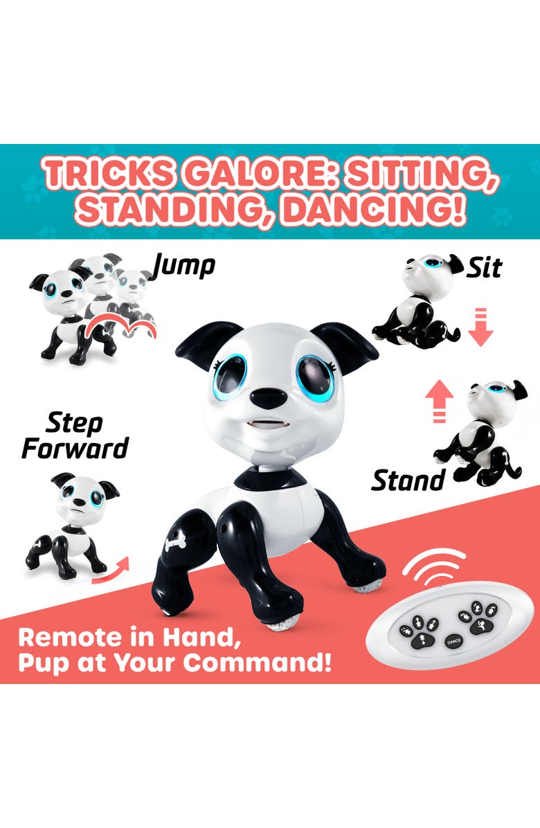 Power Your Fun Robo Pets Puppy STEM Educational Robotic Toy, Alternate, color, Black, White