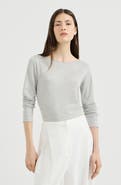 Brunello Cucinelli Sparkling cashmere and silk lightweight sweater