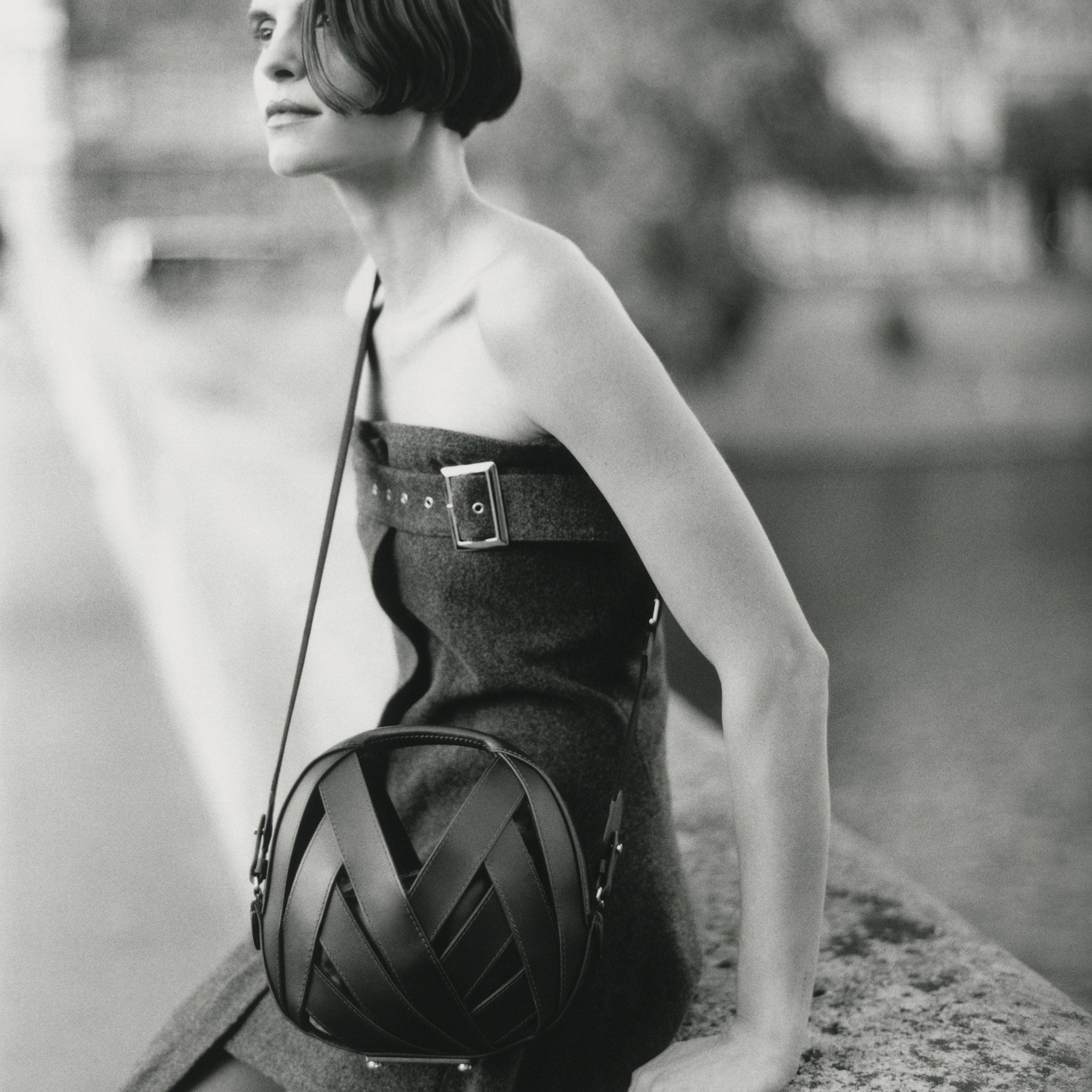 PERRIN PARIS LE PETIT PANIER XBODY BAG, Alternate, color, Ecaille Black