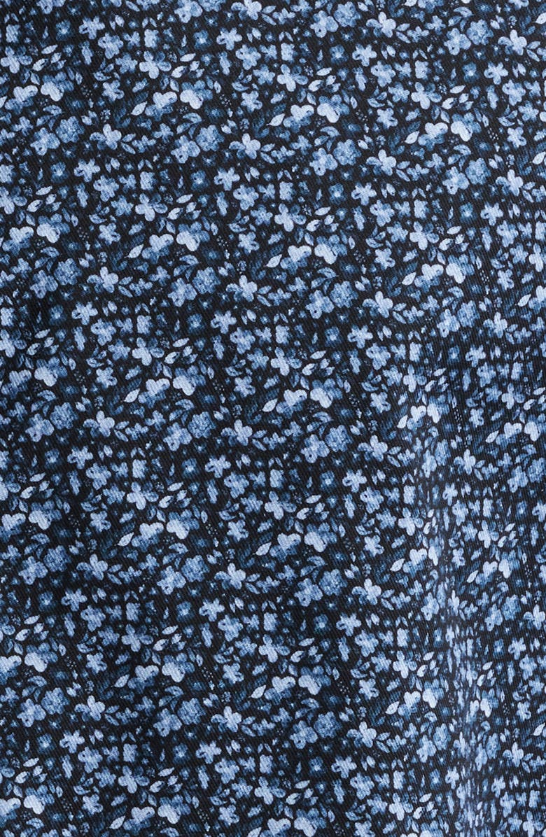 Stone Rose Watercolor Ditsy Floral Print Button-Up Shirt, Alternate, color, 