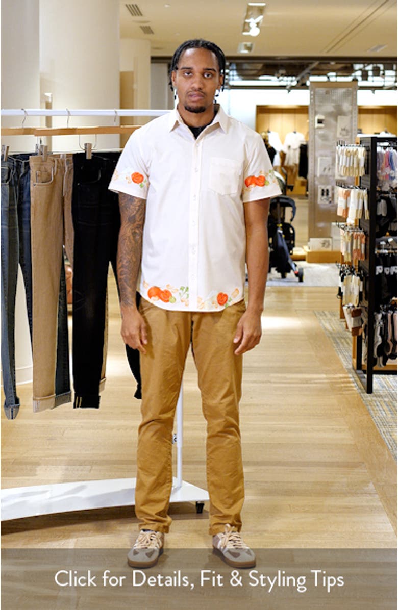 Ciao Weekend Cucina Print Short Sleeve Performance Button-Up Shirt, sales video thumbnail