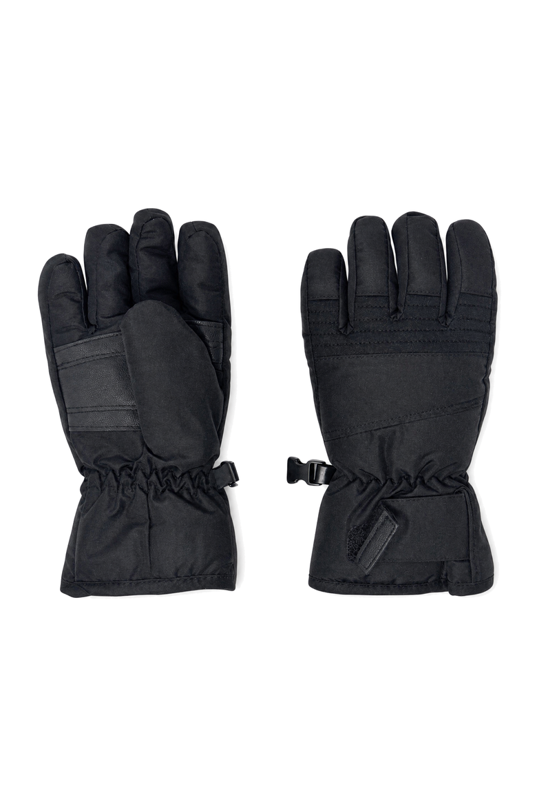 Boy's Ski Gloves with Hook-and-Loop Closure, Main, color, Black