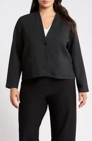 Eileen Fisher High Collar Crop Jacket