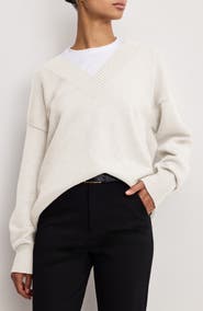 Good American Oversize V-Neck Sweater