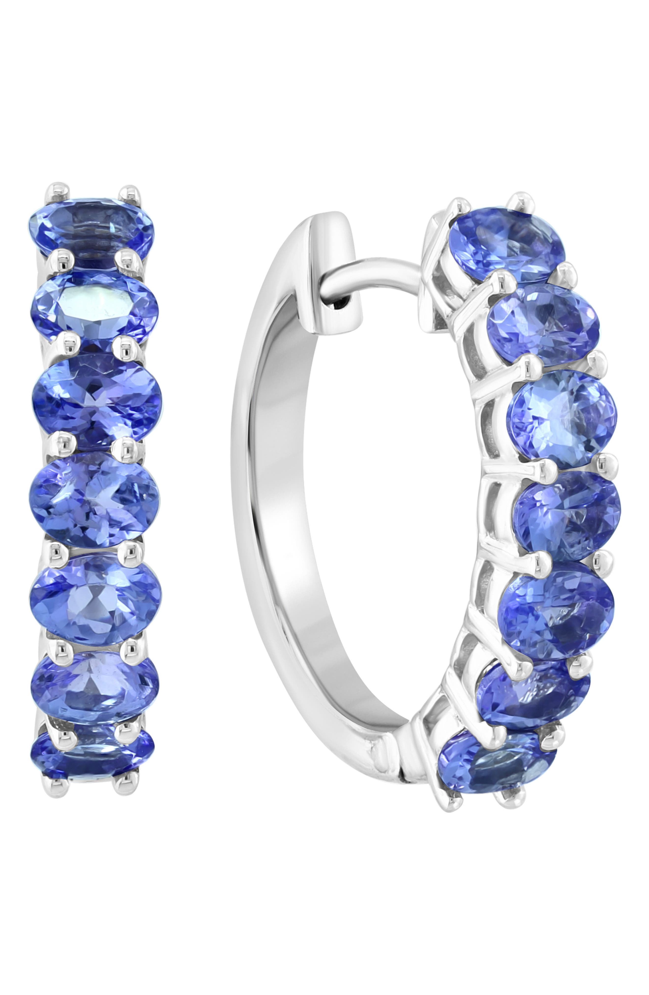 EFFY Sterling Silver Tanzanite Hoop Earrings