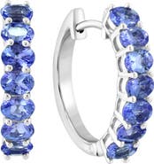 EFFY Sterling Silver Tanzanite Hoop Earrings