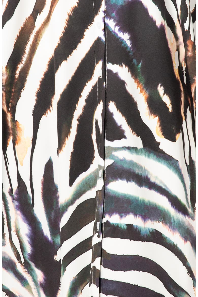 Drape Maxi Shirtdress, Alternate, color, WHITE MULTI