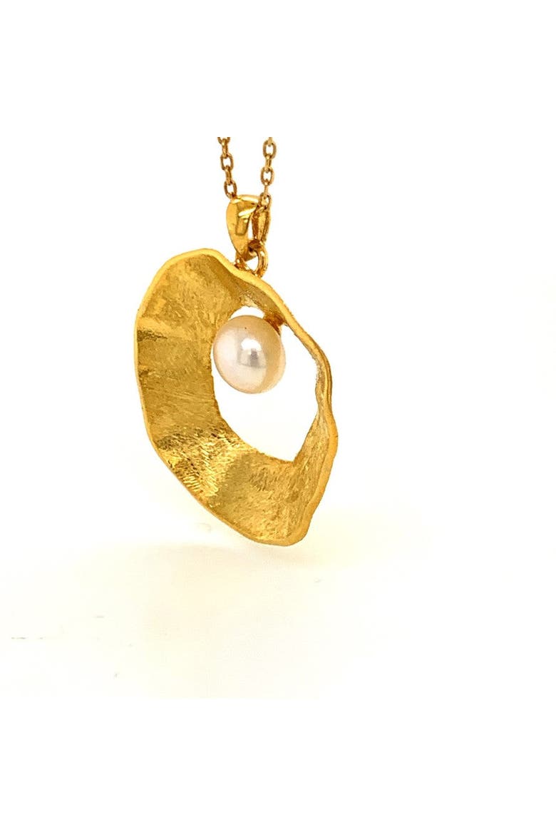 Sea & Moon Medium Necklace, Sterling Silver with Gold Plate, Alternate, color, Gold-Plated