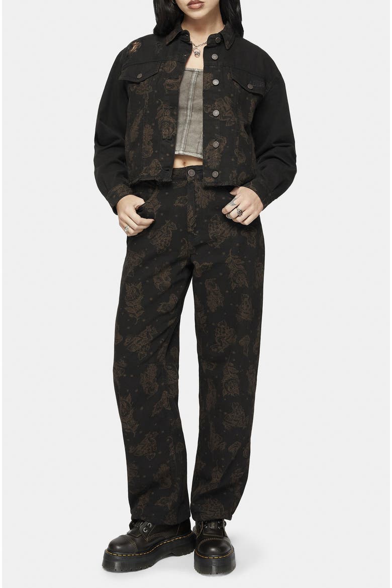 Hexborn Baba Yaga Denim Jean, Alternate, color, Black